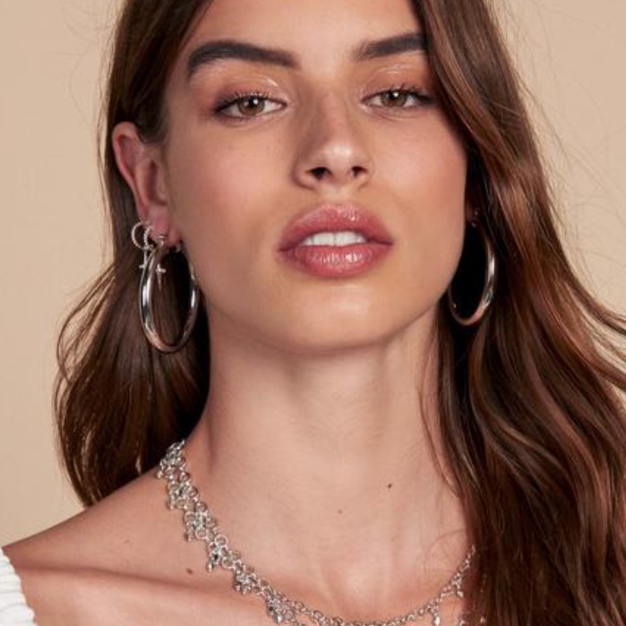 Luv Aj Amalfi Tube Hoops In Silver